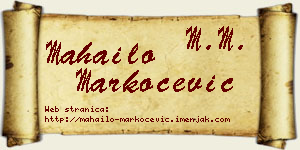 Mahailo Markočević vizit kartica